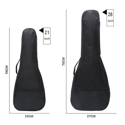 Ukelele Negro con Bolsa de Transporte Impermeable Oxford - Image 8