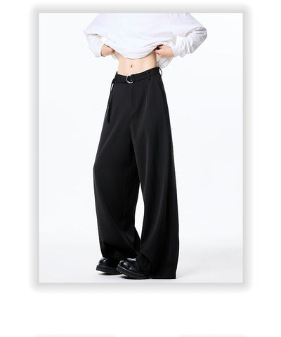 Pantalones Holgados de Pierna Recta con Drapeado Elegante - Image 14