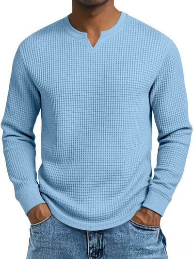 Polera Slim Fit Cuello V Manga Larga Casual para Hombre - Image 18