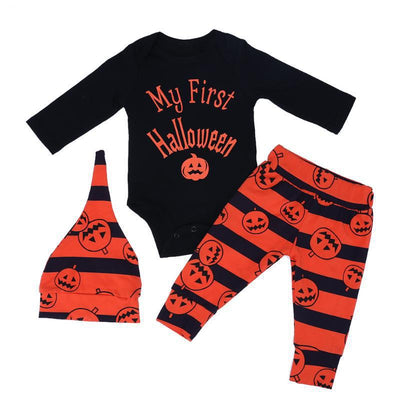 Conjunto de Tres Piezas de Algodón Infantil Temática Halloween con Alfabeto - Image 10