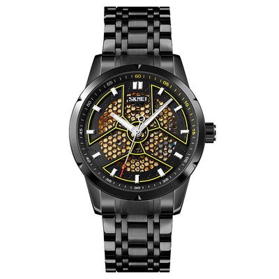 Reloj Mecánico Automático Esqueleto Diseño Panal para Hombre