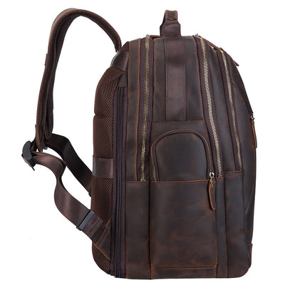 Mochila de Viaje Ejecutiva de Cuero 17 Pulgadas - Gran Capacidad - Image 2
