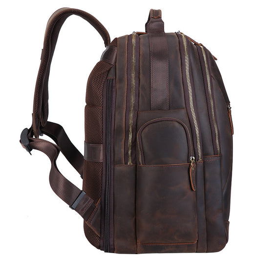 Mochila de Viaje Ejecutiva de Cuero 17 Pulgadas - Gran Capacidad - Image 2