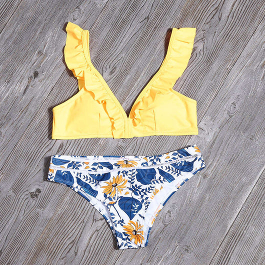 Bikini Fruncido con Corte Asimétrico - Image 10