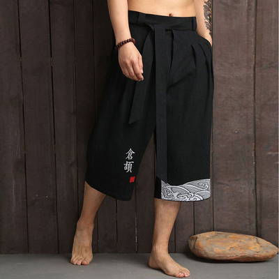 Pantalones Cortos de Lino para Hombre - Diseño Holgado y Fresco - Image 6