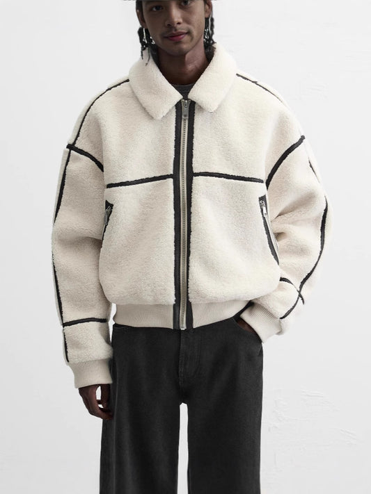 Chaqueta Polar Casual con Solapa para Hombre - Image 2