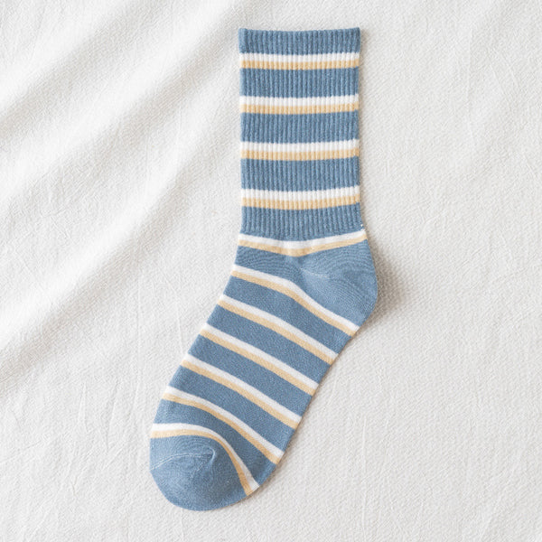 Calcetines de Algodón para Mujer con Diseño Cuadros Azul Británico - Image 21