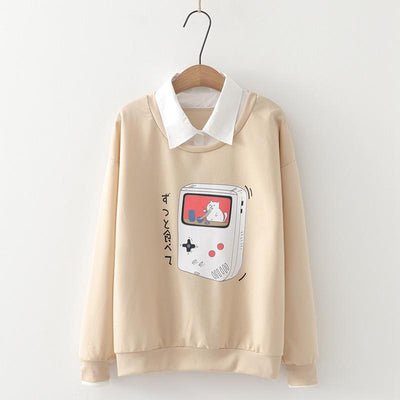 Suéter Estudiantil Bipieza para Mujer con Solapa Estampada - Image 15