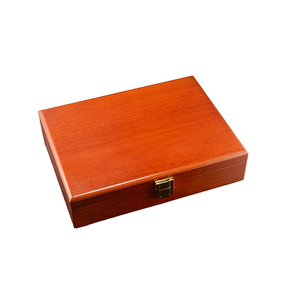 Caja de Almacenamiento de Lujo para Gemelos y Anillos con Acabado Piano