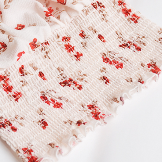 Blusa Tubo Plisada de Cuello Único con Estampado para Primavera y Verano - Image 9