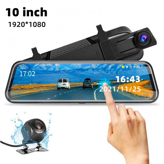 Espejo Retrovisor con Cámara Dashcam Dual Frontal y Trasera