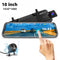 Espejo Retrovisor con Cámara Dashcam Dual Frontal y Trasera