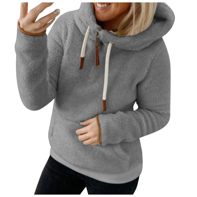 Chaqueta Plush con Capucha y Bolsillos para Mujer - Image 2