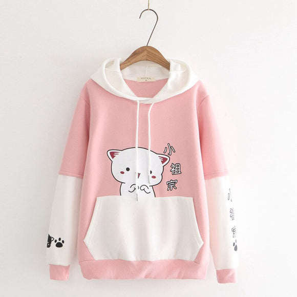 Suéter Infantil con Capucha y Diseño Cartoon para Invierno