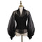 Blusa Sexy de Manga Vuelo Transparente
