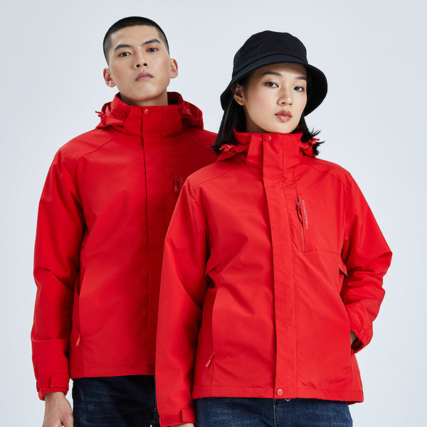 Chaqueta Impermeable de Dos Piezas para Hombre - Abrigo Cálido y Resistente