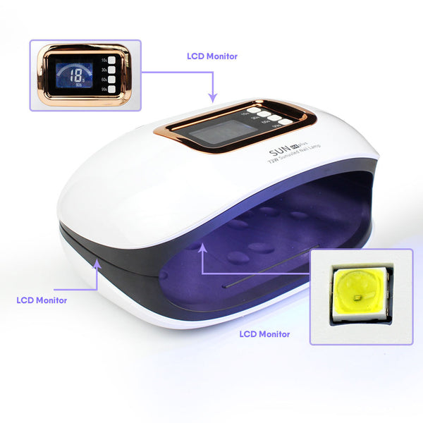 Lámpara LED de Fotopolimerización 72W de Alta Potencia con Control Inteligente