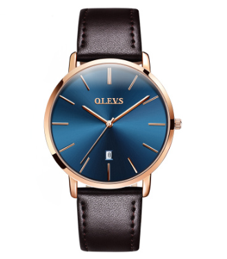 Reloj de Hombre con Calendario y Correa de Cuero Resistente al Agua - Image 3