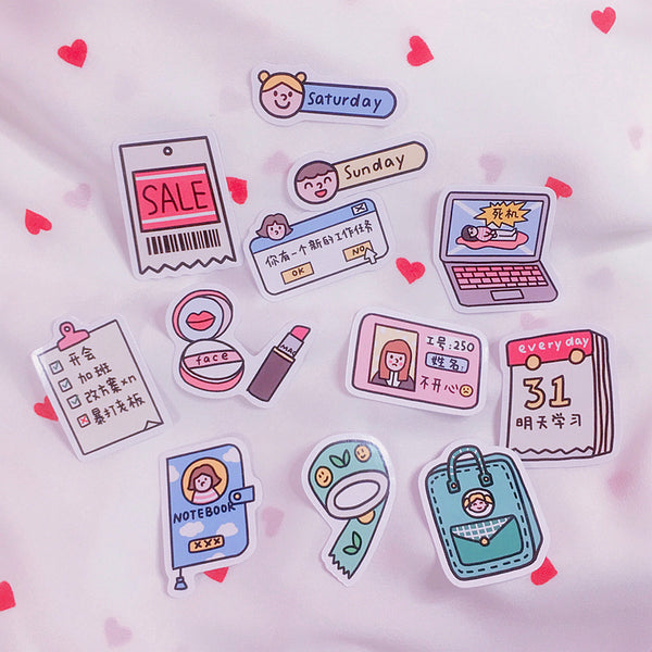 Pegatinas Kawaii para el Trabajo