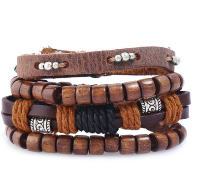 Pulseras de Cuero con Abalorios Artesanales - Image 11