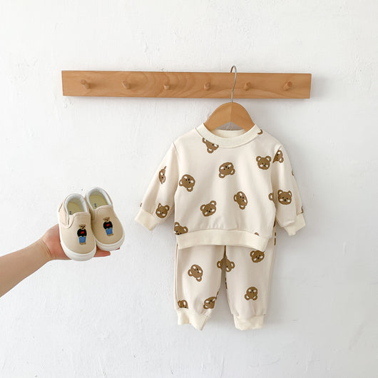 Conjunto de Ropa para Bebé Suéter de Algodón con Osito Cartoon - Image 18