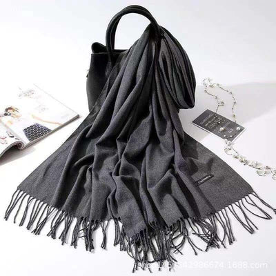 Bufanda de Imitación Cashmere para Mujer - Chal Versátil Cálido con Flecos - Image 7