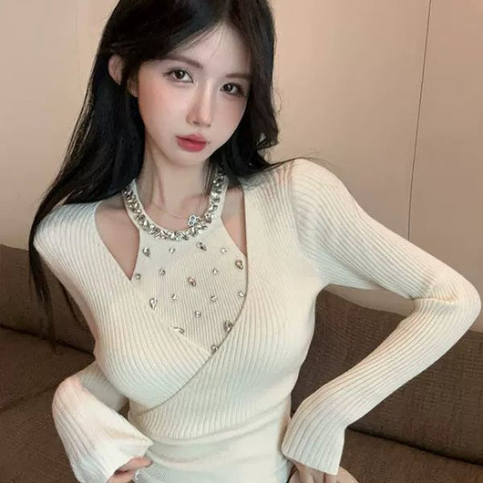 Top Halter Efecto Dos Piezas para Mujer