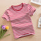 Camiseta Infantil de Algodón con Rayas