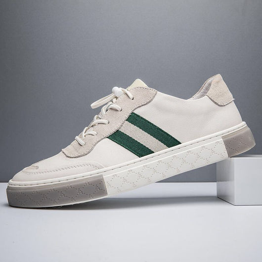 Zapatos de Cuero Blanco para Hombre - Casual y Versátil - Image 3