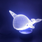 Lámpara Nocturna 3D Ballena Adorable - Reloj Despertador con Luz LED