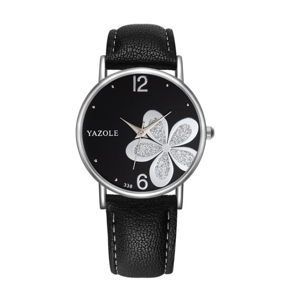 Reloj de Moda Coreana para Mujer con Trébol de Cuatro Hojas - Estilo Ejecutivo