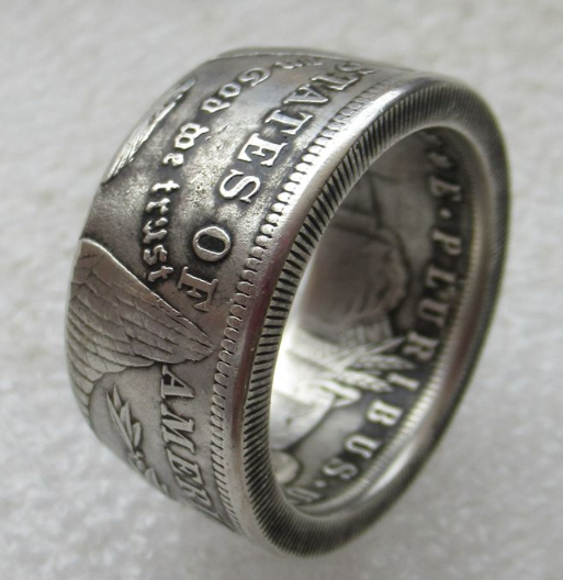Anillo Moneda Morgan Dólar Personalizado - Regalo Retro Hecho a Mano