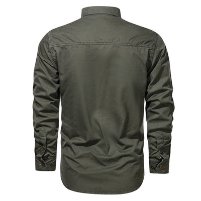 Camisa Táctica Oversized de Manga Larga para Tallas Grandes - Image 5