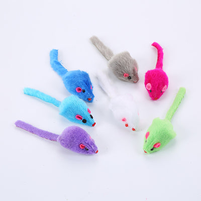 Juguete para gato ratón de peluche multicolor