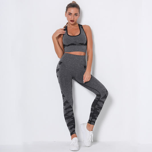 Conjunto de Brasier Invisible sin Costuras con Diseño Camuflaje