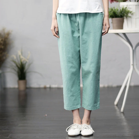 Pantalones Literarios Retro Slim Casual - Image 3