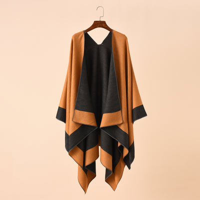 Poncho Cálido de Color Sólido para Viajes - Primavera, Otoño e Invierno - Image 17