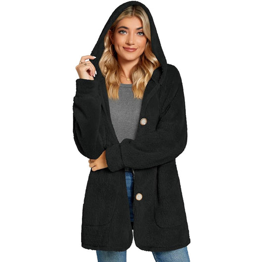 Cardigan Tipo Sudadera con Capucha y Bolsillos - Abrigo Casual Europeo - Image 21