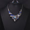 Juego de Joyas Geométricas de Lujo con Piedras Preciosas - Collar Corto Elegante