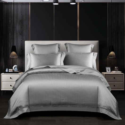 Juego de Cama Jacquard Satinado Europeo de Cuatro Piezas - Image 5