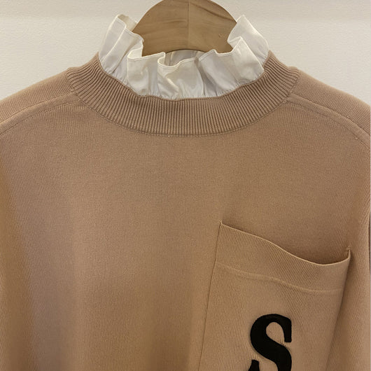 Blusa de punto con bordado de letras - Image 5