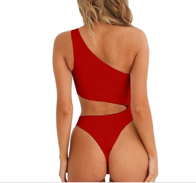 Traje de Baño Enterizo con Hombro Único y Cintura Hueca - Image 4