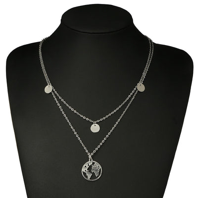 Collar Colgante Mapamundi para Mujeres - Image 3