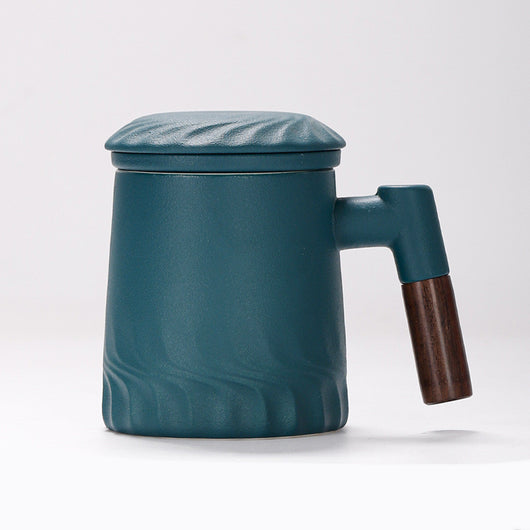 Taza Filtro de Cerámica para Té con Separador de Agua y Tapa - Image 4