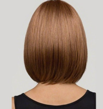 Peluca Bob Corto con Flequillo Lateral - Ondas Suaves y Volumen Natural - Image 3