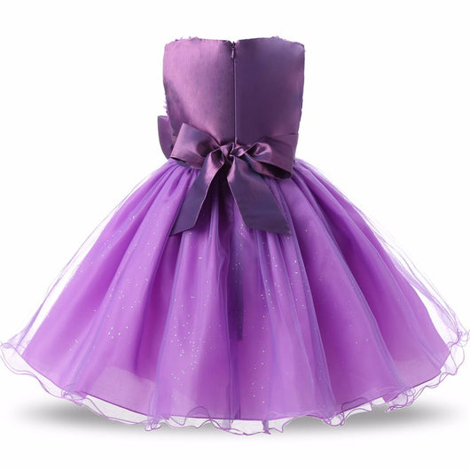 Vestido de Princesa Tutú Floral para Niña - Fiesta, Boda y Cumpleaños - Image 3