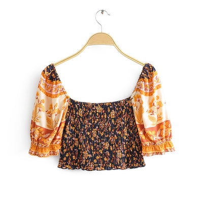 Conjunto Elegante: Blusa Estampada + Falda Midi - Image 4