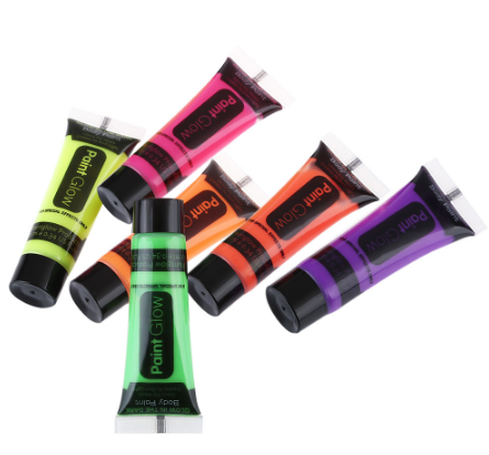 Set de 24 Iluminadores Corporales Fluorescentes Profesionales - Pintura Acrílica Luminosa para Maquillaje y Arte - Image 4