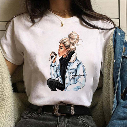 Playera Blanca Estampada para Mujer - Image 27