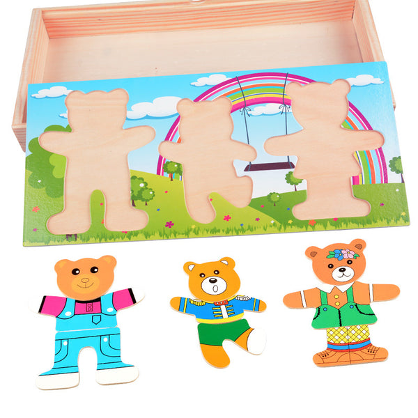 Oso de Madera para Vestir - Puzzle Educativo Infantil - Image 10